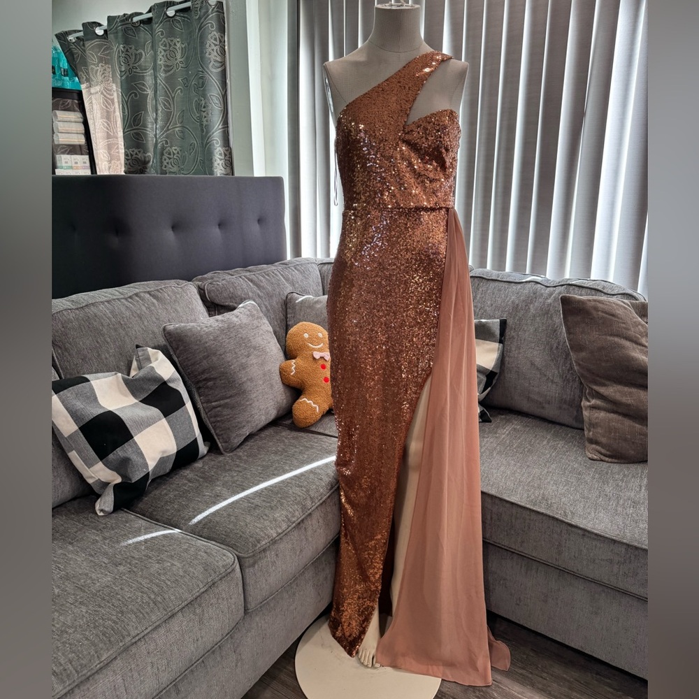 🌸AMTIOUS elegant solid sequin party dress✨